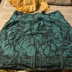Batik print blue skirt